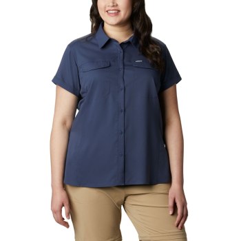 Columbia Ženske Košulje - Silver Ridge Lite Short Sleeve Plus Size Tamnoplave | SVEG-39748
